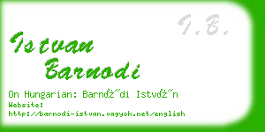 istvan barnodi business card